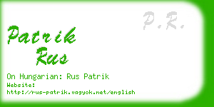 patrik rus business card